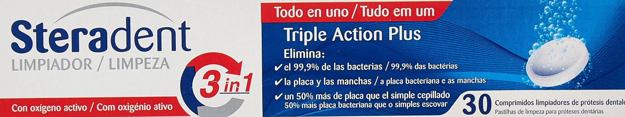 Steradent Triple Action Plus 30 tabletek
