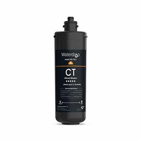 Waterdrop WD-10CT Filtr do wody pod zlewem, Wymiana dla Waterdrop TSA i TSB 3-stopniowego systemu filtra do wody pod zlewem