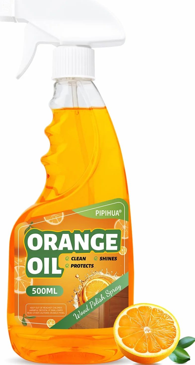 PIPIHUA Olej do drewna w sprayu, nabłyszcza i chroni, środek do czyszczenia drewna i polerowania mebli do szafek, stołów, podłóg 500ML