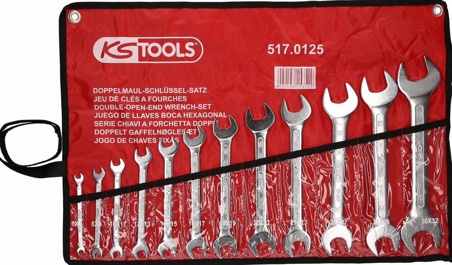 KS Tools 517.0125 Zestaw kluczy plaskich, 12-szt, 6x7-30x32mm