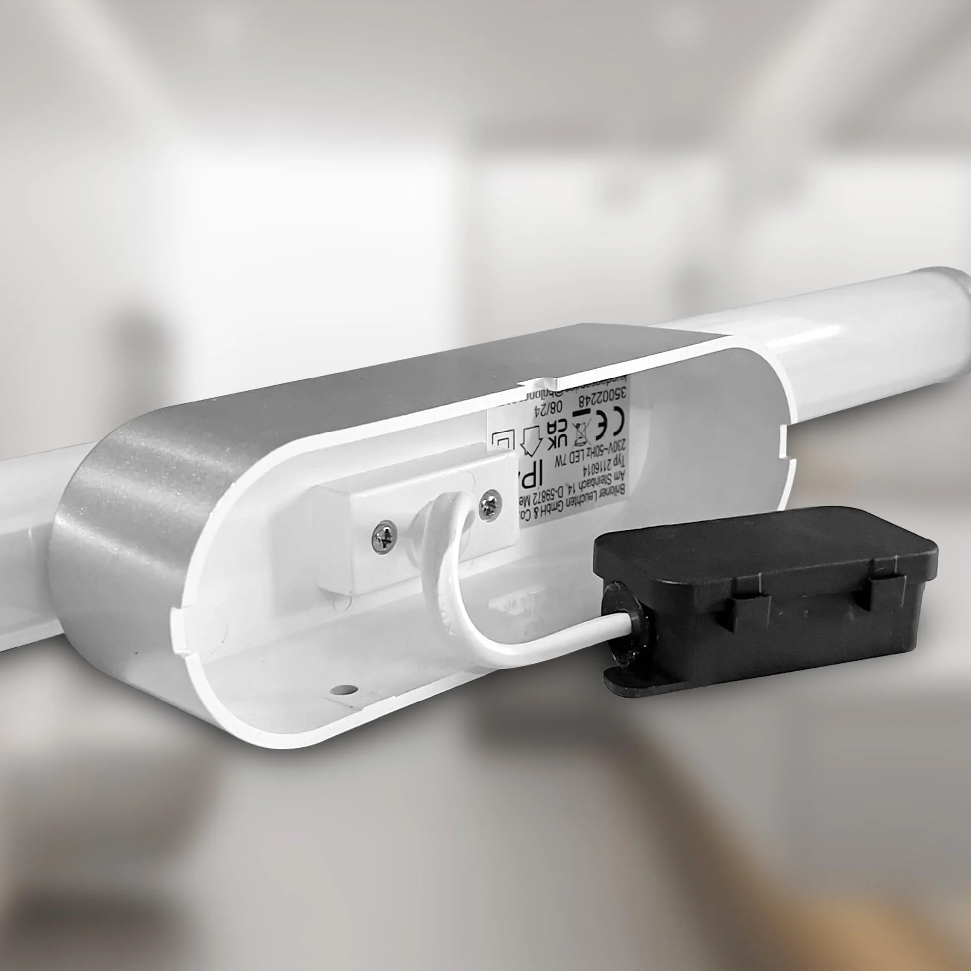 BRILONER - Lampa LED do lustra łazienkowego, lampa łazienkowa, lampa ścienna, IP44, neutralny biały kolor światła, 7 W, czarny, 40 cm