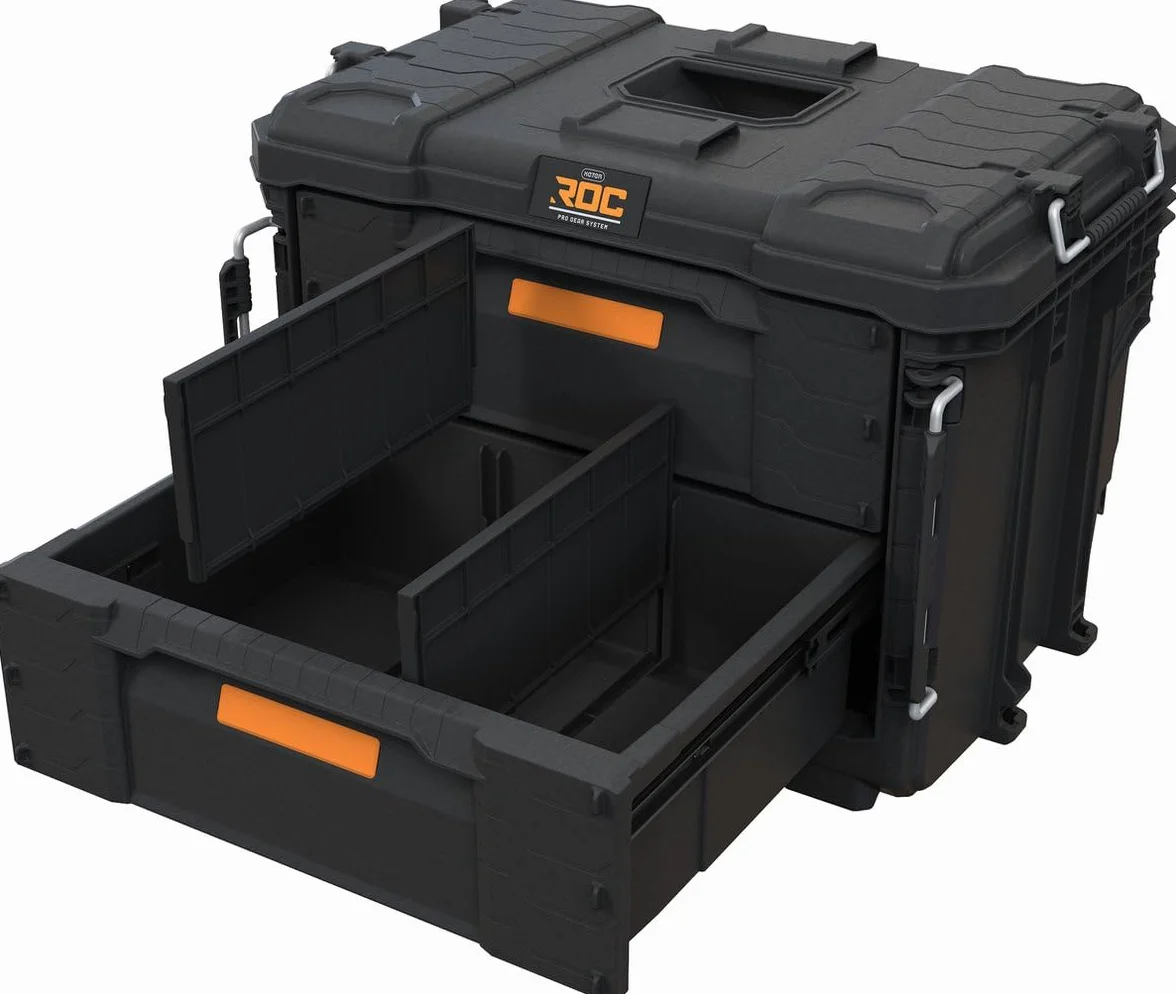Keter Pro Gear XL walizka narzędziowa - 2 szuflady - 56,6 x 38,5 x 41,1 cm - czarna