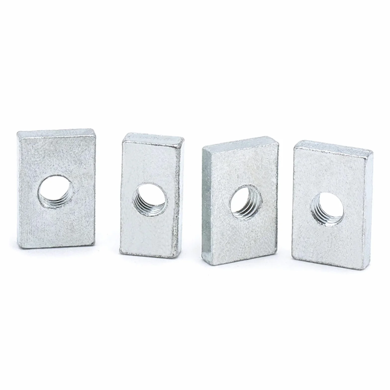 M3 M4 M5 M6 M8 Nakrętka kwadratowa Nakrętki prostokątne Cienkie nakrętki blokowe suwaka Ocynkowane akcesoria do profili aluminiowych ze stali węglowej (Color : 50pcs, Size : M6x20x12x4mm)