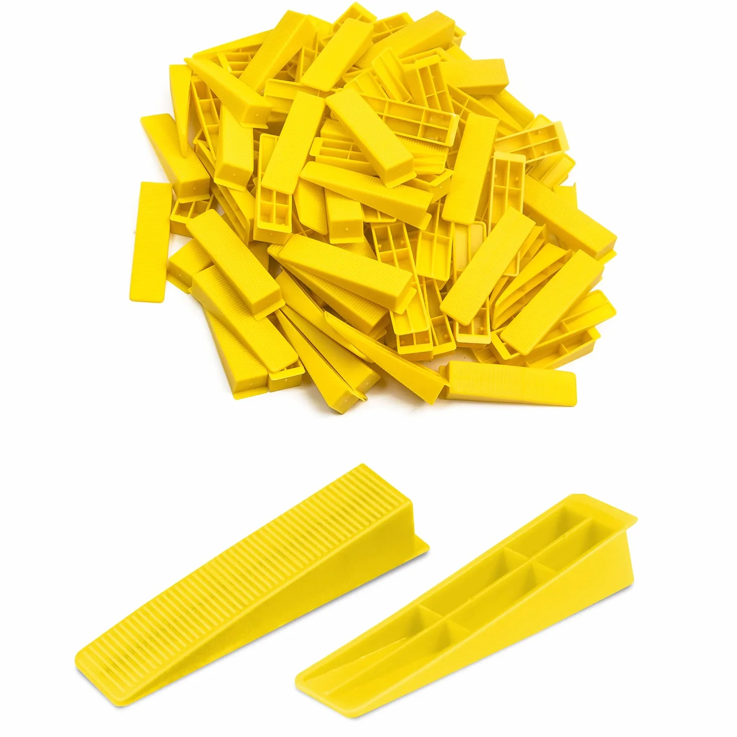 Kliny do systemu poziomowania płytek, 300 szt. klinów do poziomowania płytek wielokrotnego użytku do 1/20.3 cm, 1/30.5 cm, 1/40.6 cm, 1/81.3 cm podkładki dystansowe i klipsy do systemu poziomowania