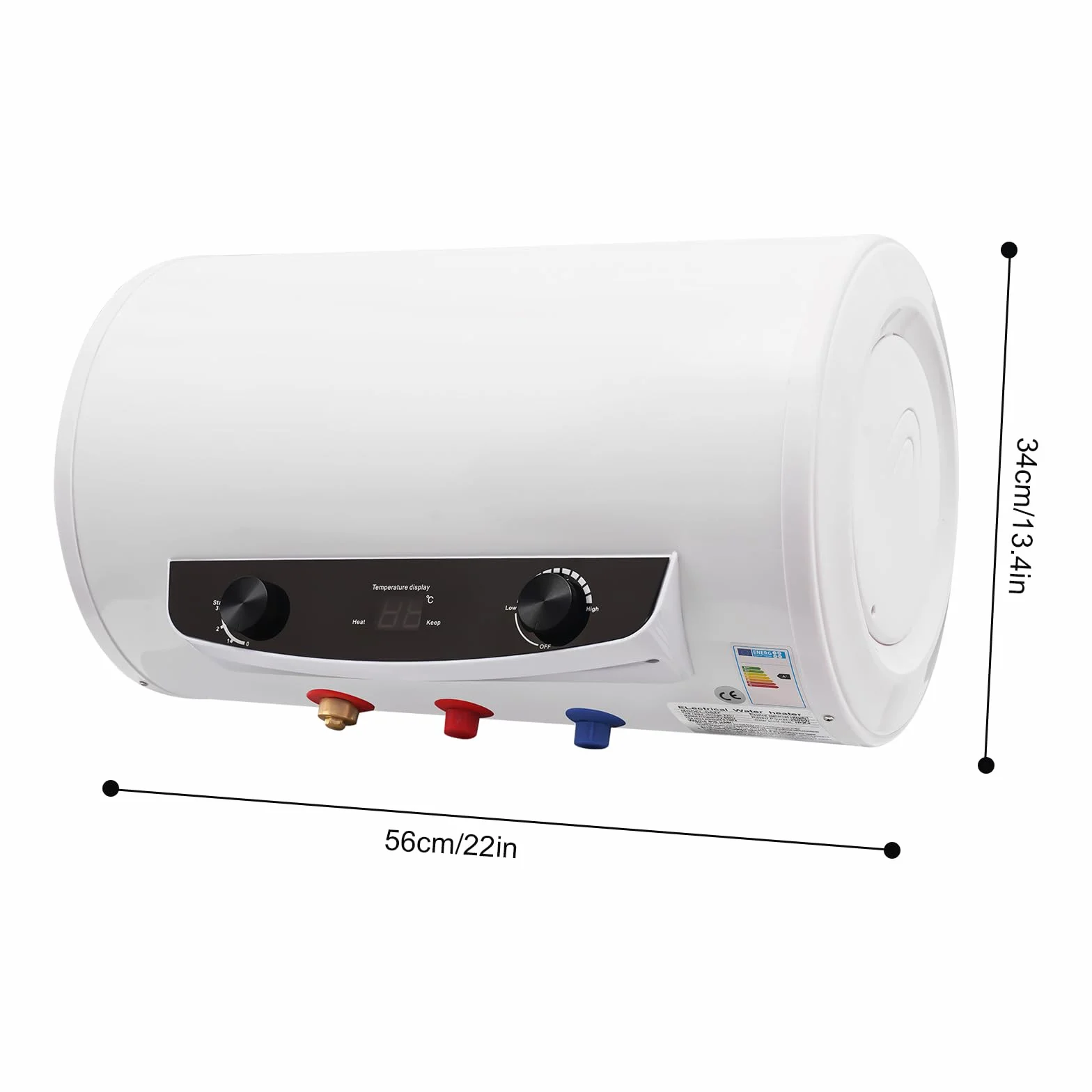 elektryczny podgrzewacz wody, 50 l, 220 V, 2 kW, podgrzewacz przepływowy, poziomy czajnik, bojler podgrzewacz wody