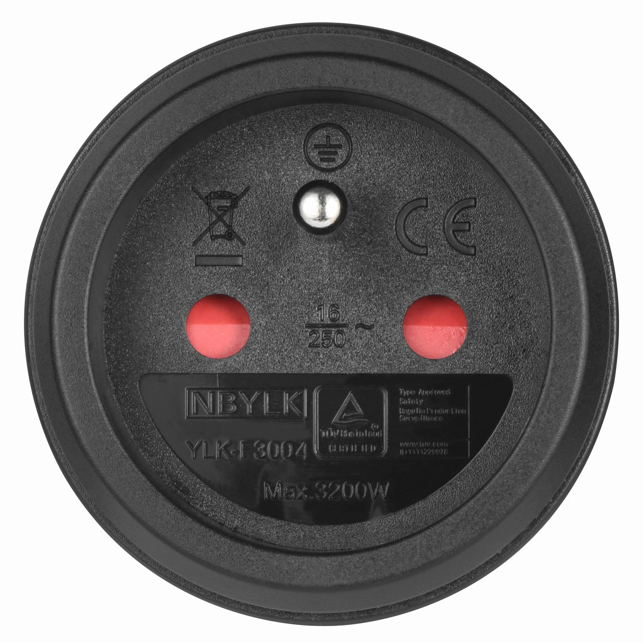 Electraline 523078 wtyczka francuska (2P+T) Electralock z systemem blokującym, który zapobiega wyjęciu gniazdka, kolor czarny