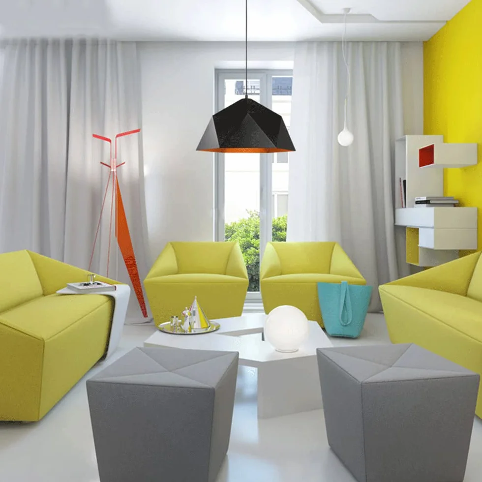 CHENKUI Czarny Minimalistyczny Klosz Wiszący Z Matową Geometrią Nowoczesna Sufitowa Lampa Wisząca E27/E26 Base Vintage Kreatywne Regulowane Żyrandole Do Kuchni, Sypialni, Jadalni, Kawiarni