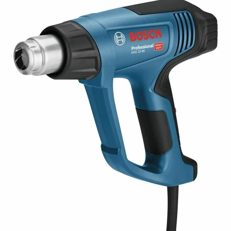 Bosch Professional: opalarka GHG 23-66 (2 300 W, zakres temperatur 50 – 650°C, wyświetlacz, 2 dysze, walizka narzędziowa) & Bosch 1x Dysza redukcyjna (9 mm, Osprzęt do Opalarek)