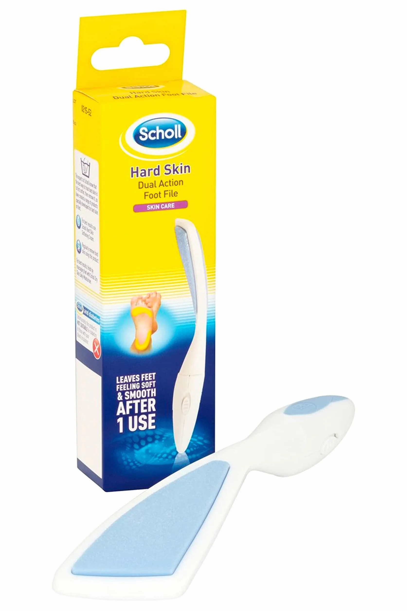Scholl Hard Skin 10036549 Pilnik do Stóp, Biały/Niebieski, 1 szt.
