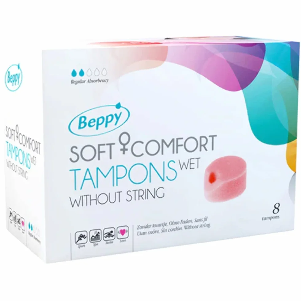 Beppy Miękkie tampony Comfort z laminowaniem smaru 8 sztuk