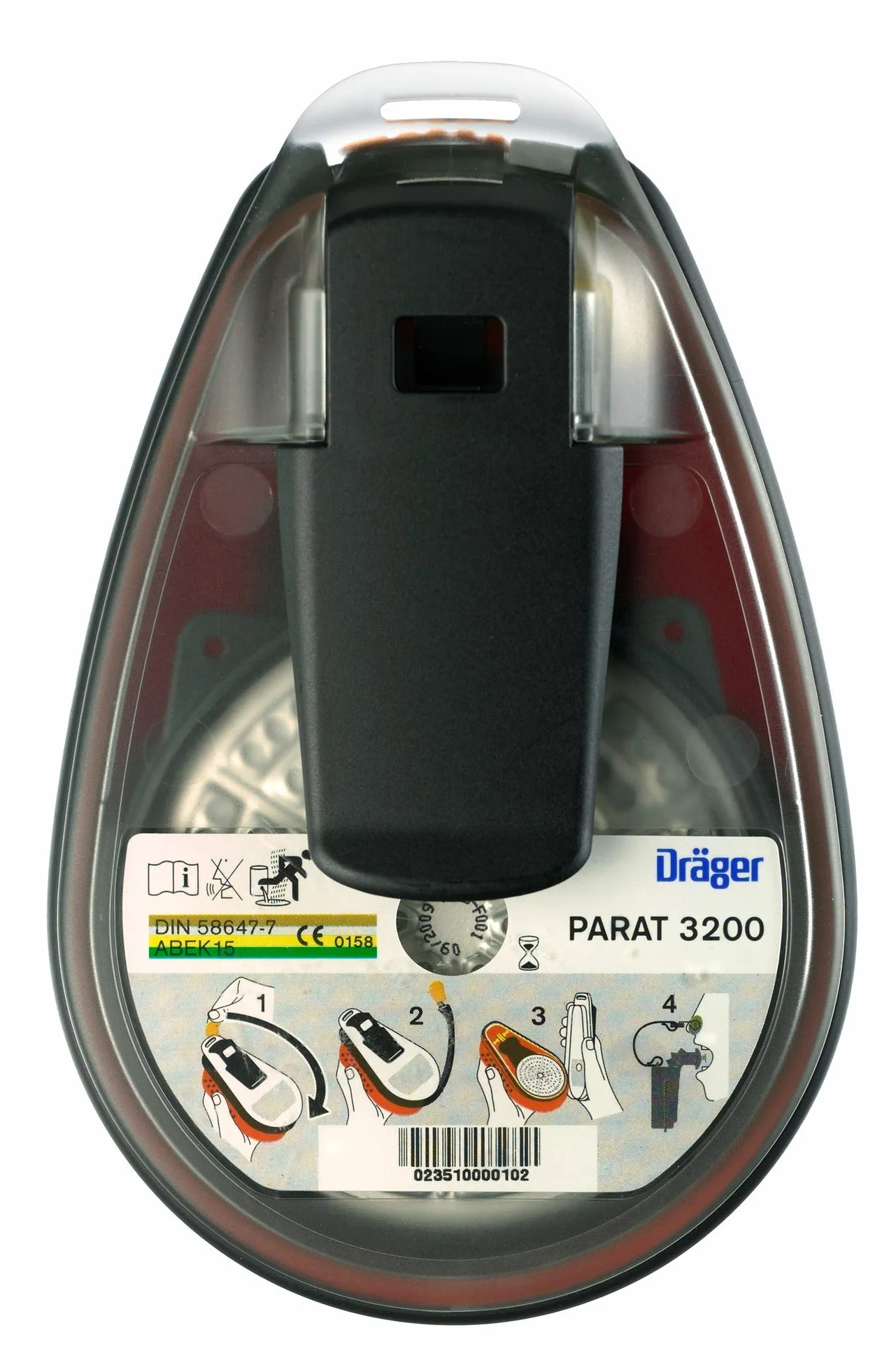 Dräger R57982 Parat 3200 maska ewakuacyjna, czerwona