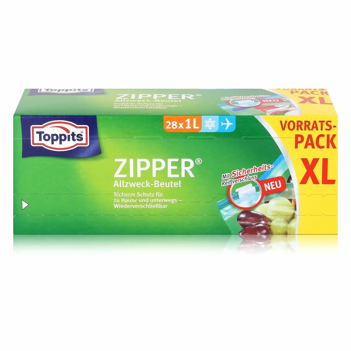 Toppits - Zamek błyskawiczny uniwersalny worek 1 litr XL