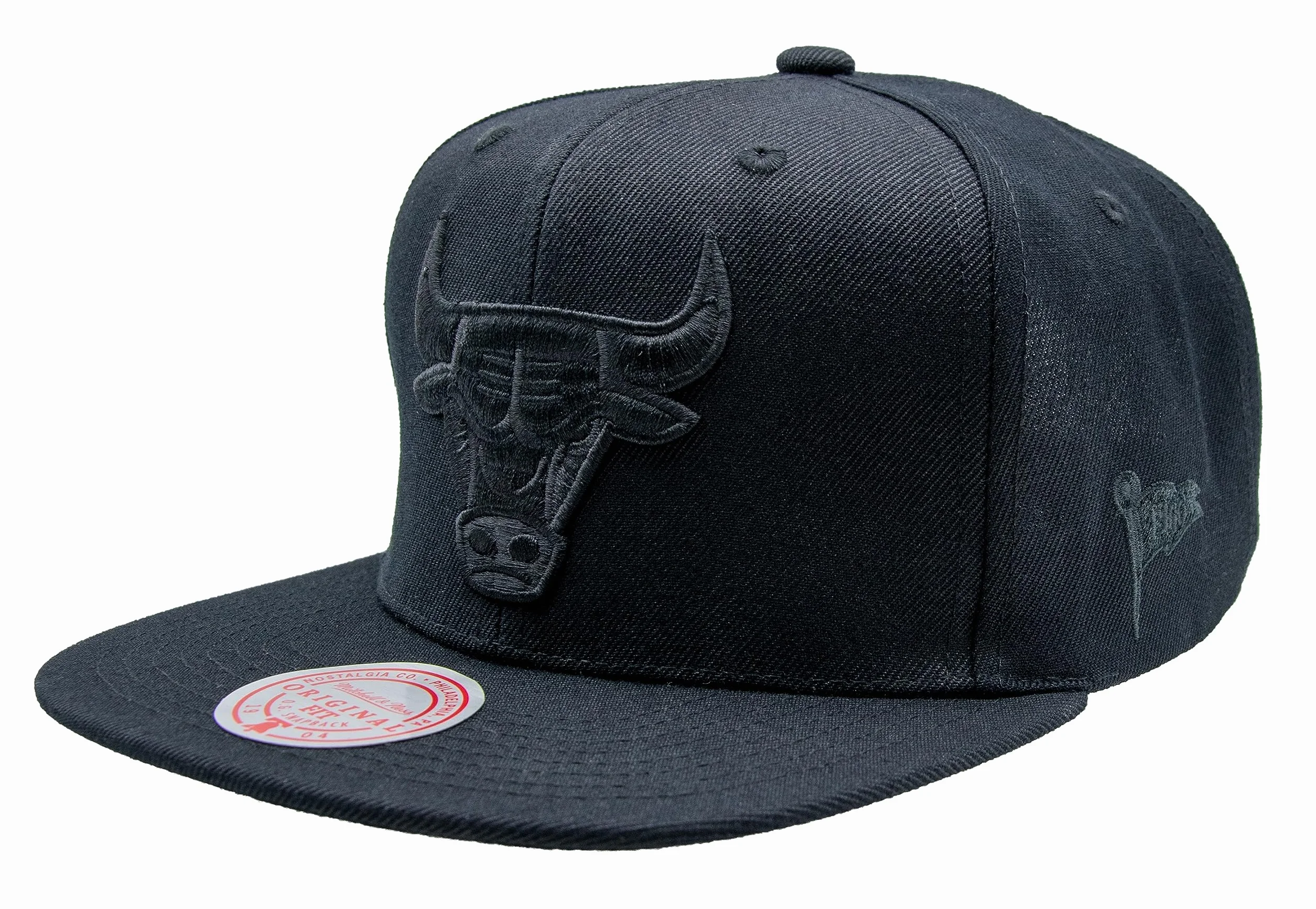 Mitchell & Ness Męska Czapka z Daszkiem/Czapka z Zapięciem z Tyłu Czarna na Czarnej SB Chicago Bulls Czarna Regulowana
