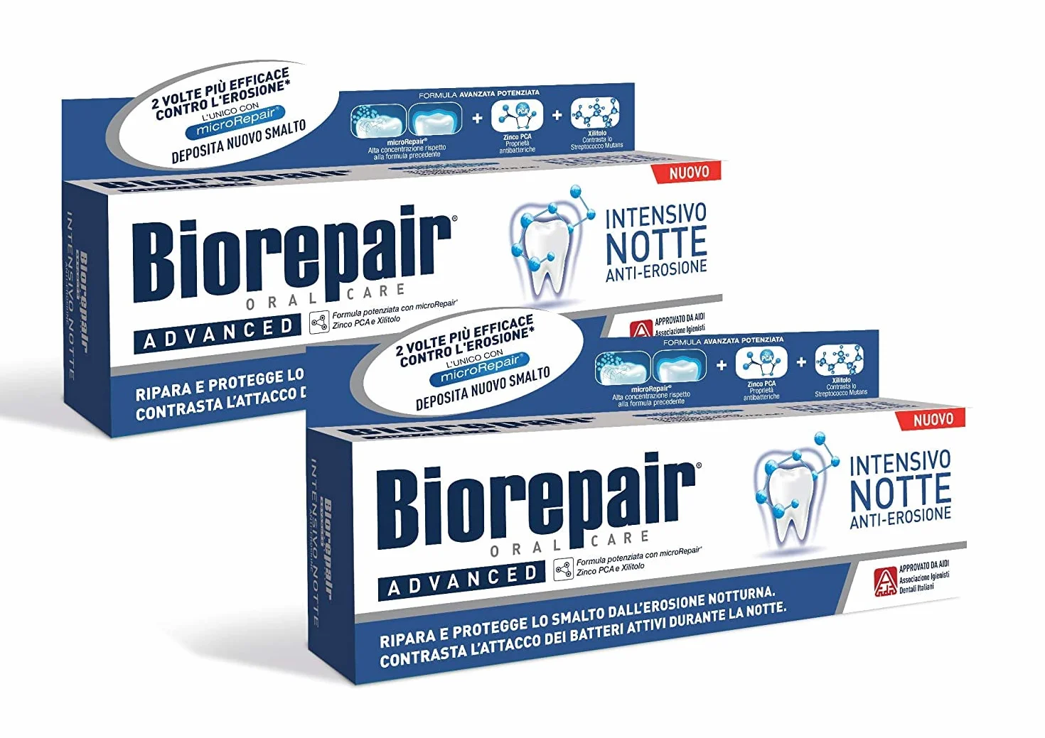 Biorepair: Dentifricio per la Notte (Intensive Night Repair) pasta do zębów z microRepair * 2,5 Fluid Ounce (75 ml) * [włoski import] by Coswell S.p.A.