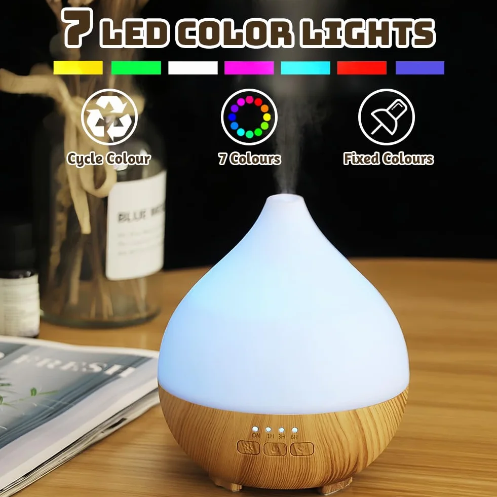 Flintronic dyfuzor zapachowy ultradźwiękowy 100 ml z 7-kolorowym oświetleniem LED