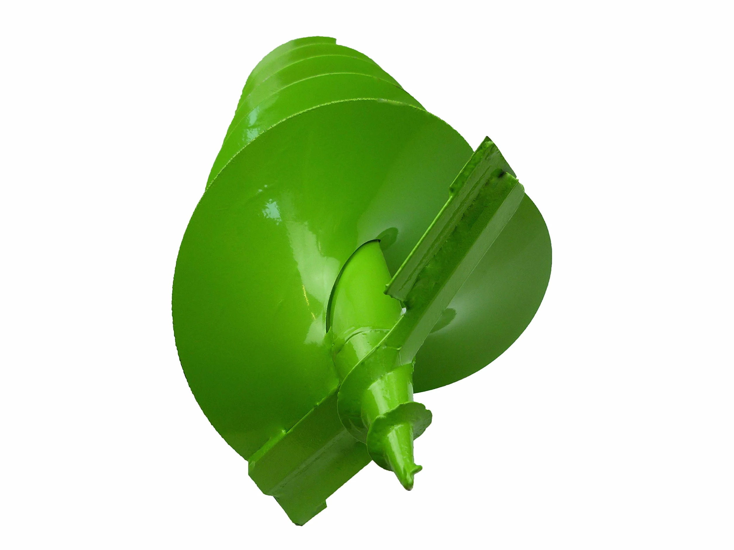 WERHE świder ziemny Ø 100 mm, podwójna spirala, grot z węglika, adapter Hex | do otworów do sadzenia, słupki ogrodzeniowe, prace ogrodowe, wytrzymała spirala stalowa, zielone malowanie proszkowe