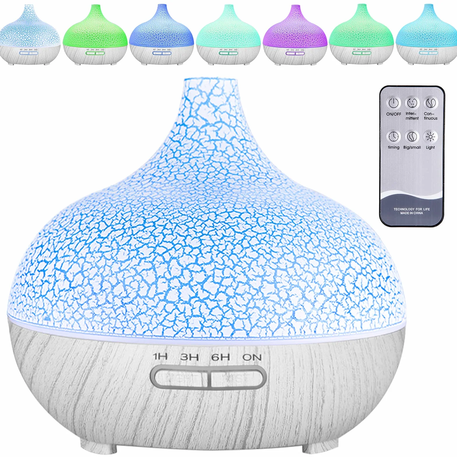 Dyfuzor zapachowy ultradźwiękowy 550 ml nawilżacz powietrza aromaterapia 7 kolorów LED