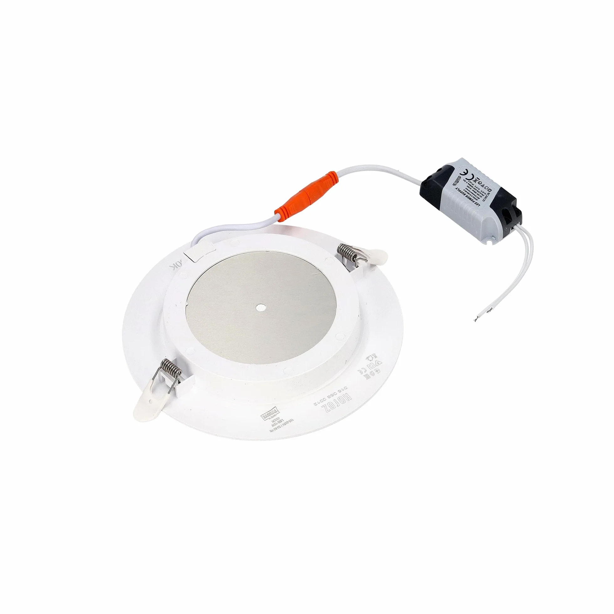 Zestaw 2x Panel LED Sufitowy 12W 4200K Neutralna Biel - Reflektor Wpuszczany Downlight 1200lm Ultracienki Biały 230V - Okrągła Oprawa Podtynkowa do Salonu, Kuchni, Biura - Horoz Electric
