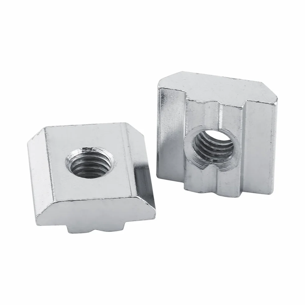 50 Szt. Nakrętek T, 2020/3030 Seria T Nakrętka z Rowkiem Nakrętka z łbem Młotkowym Nakrętka ze Stali Węglowej do Profilu Aluminiowego(European standard 30 type-M5)