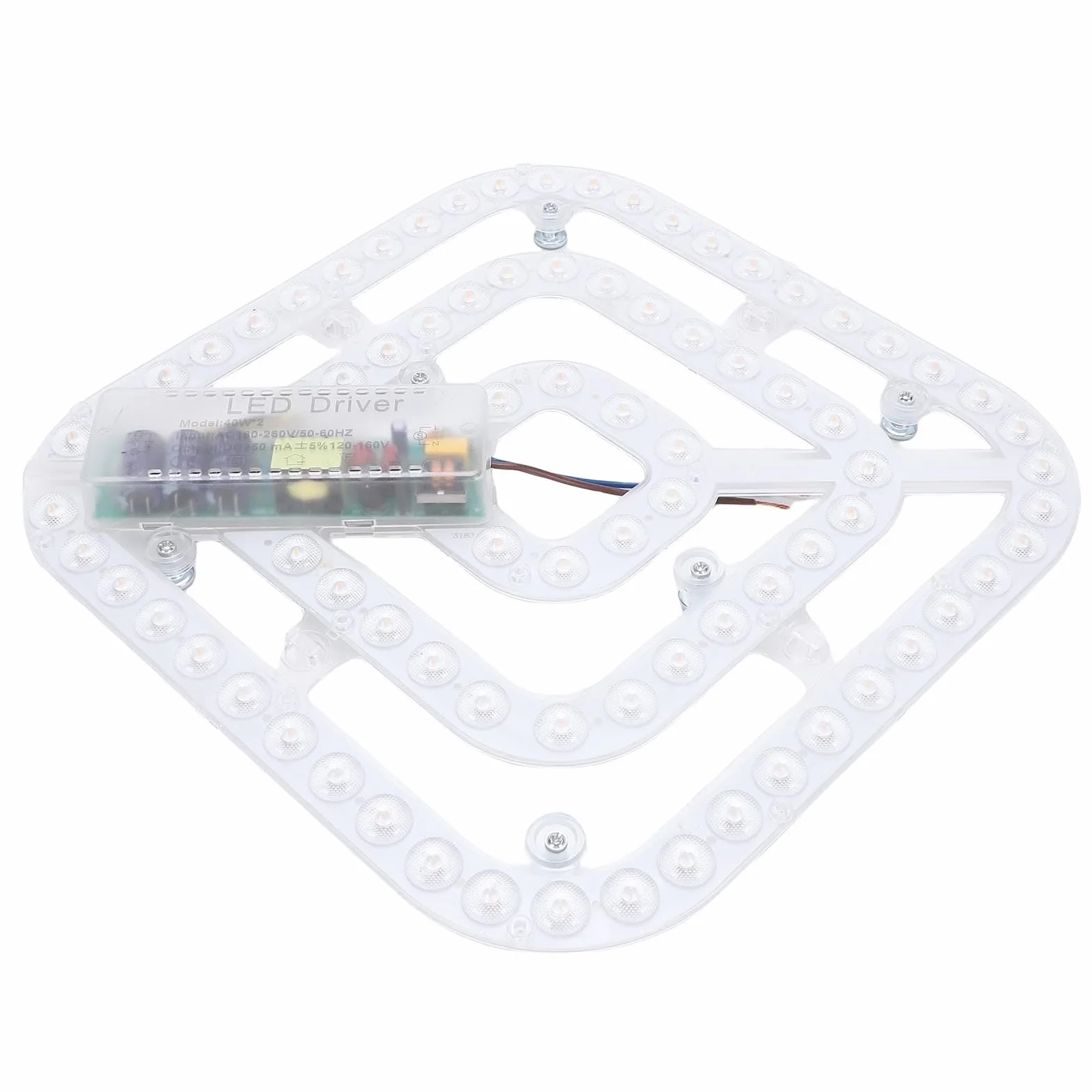 Dioche Zapasowa LED 40W Wentylator Sufitowy LED Modernizacja – 3-kolorowy, Energooszczędny i Zapobiegający Migotaniu Kwadratowy Panel Zapewniający Lepsze Wrażenia świetlne