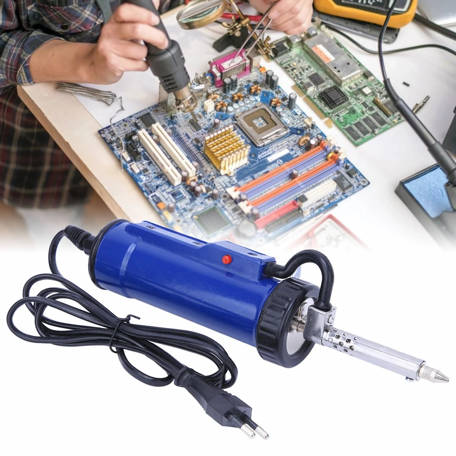Elektryczna rozlutownica, odkurzacz do lutowania, pompa rozlutowująca 30 W, w pełni automatyczna pompa odsysająca, wtyczka UE 220 V