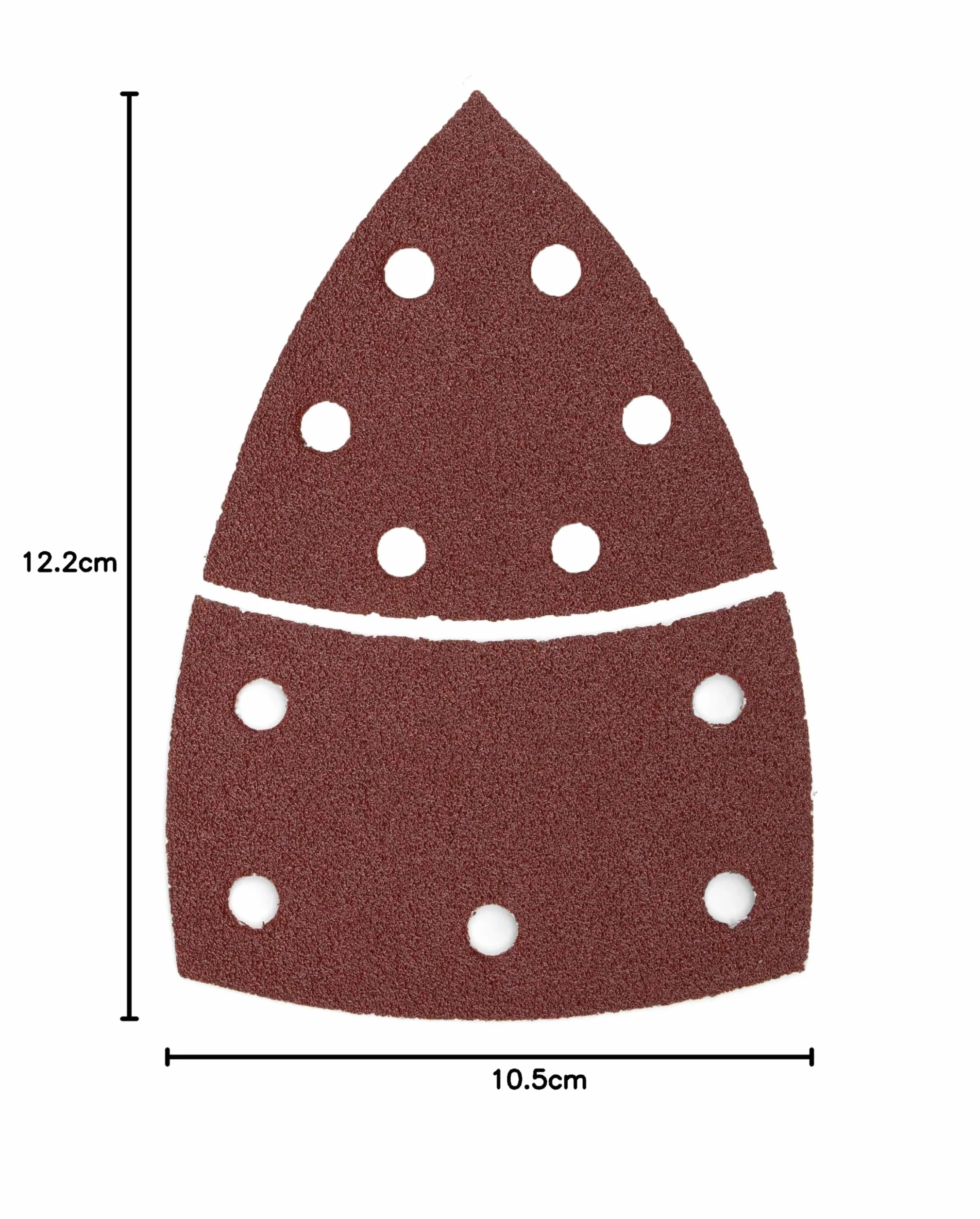 Prio trójkąty szlifierskie │ 180 sztuk │ 11 otworów │ 105 x 152 mm │ po 30 x ziarno 40/60/80/120/180/240 │ do szlifierek multi │ arkusze szlifierskie │ trójkątne podkładki szlifierskie │ papier ścierny