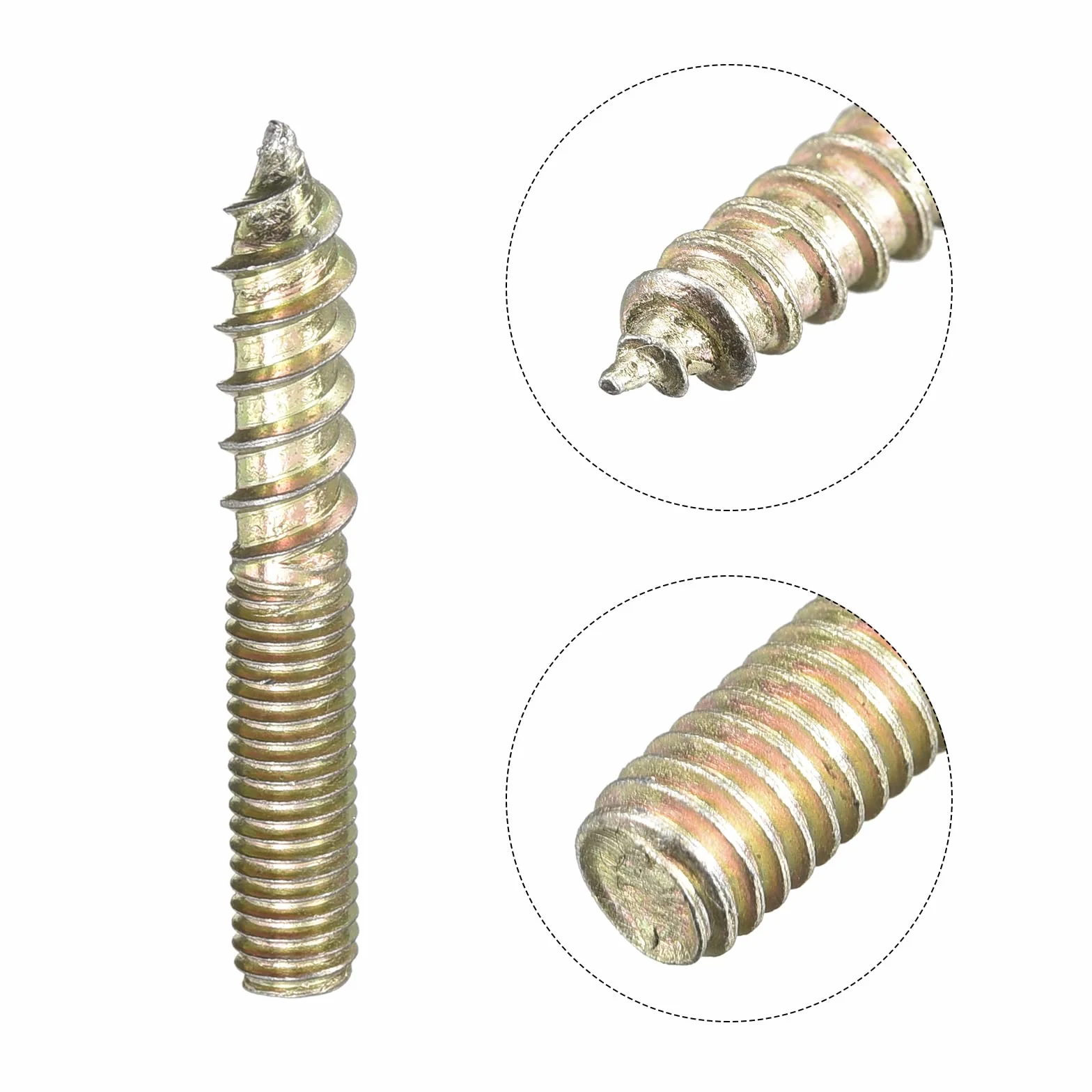 sourcing map 12 szt. śrub trzpieniowych M5 x 35 mm dwustronnych śrub kołkowych do montażu na drewnie