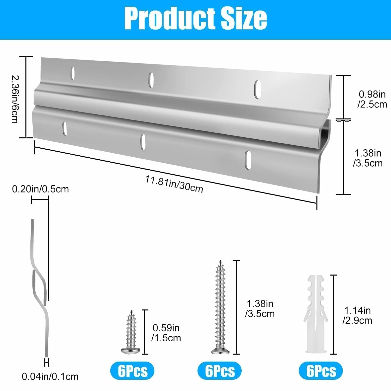 Linkstyle Uchwyt do Obrazów Zaczep Francuski, Zestaw Uchwytów do Zawieszania Luster, Uchwyt Ścienny Z Bar 30 CM