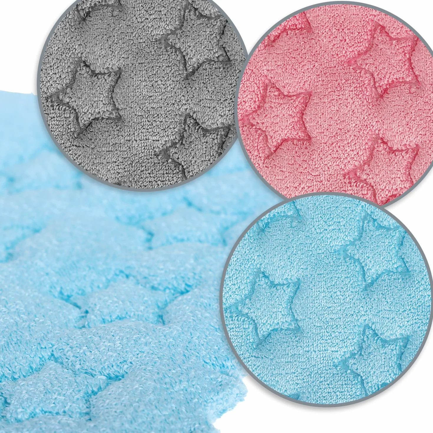 COM-FOUR® 12x Scierki gabkowe wzór gwiazda, scierka kuchenna naczynia, chlonna sciereczka sprzatanie domu powierzchnie, wielorazowa sciereczka uniwersalna (12 sztuk - wzór gwiazdy)
