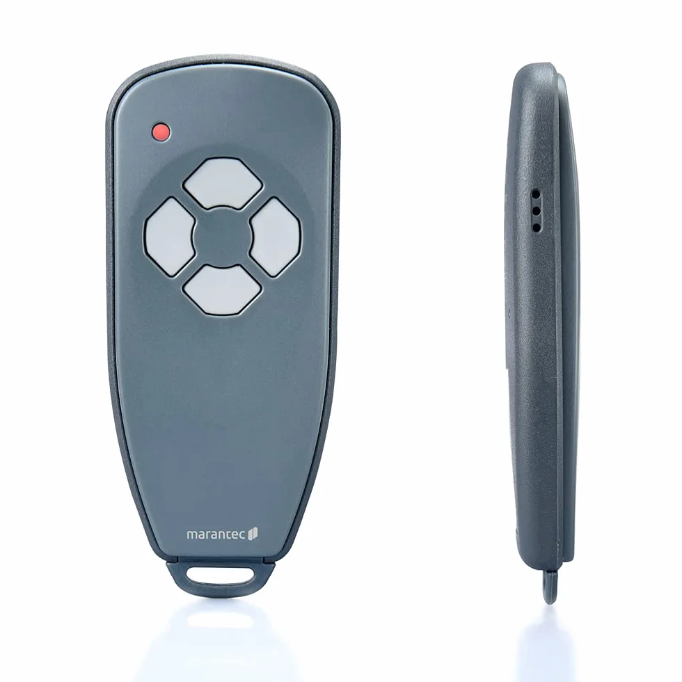 Marantec Cyfrowy 384 nadajnik ręczny 868 MHz, 4-kanałowy pilot zdalnego sterowania/otwieracz garażowy do napędu bramy garażowej Marantec szary