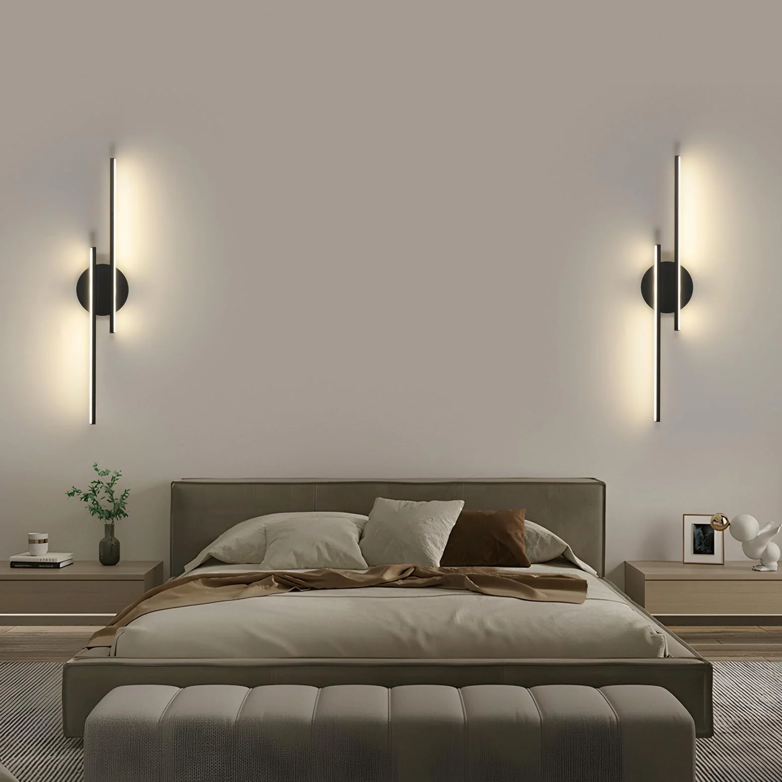 Lampa ścienna do wnętrz, LED, czarna, 4500 K