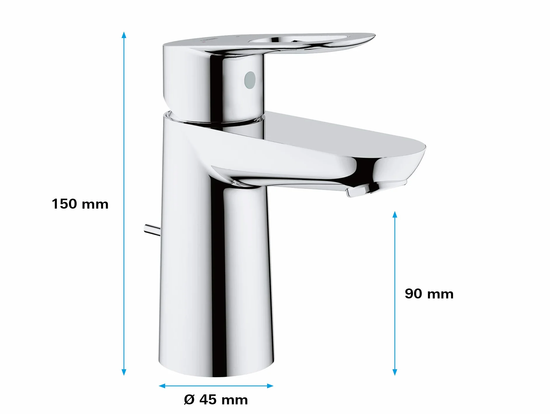 Grohe Bateria Umywalkowa, Srebrny, S