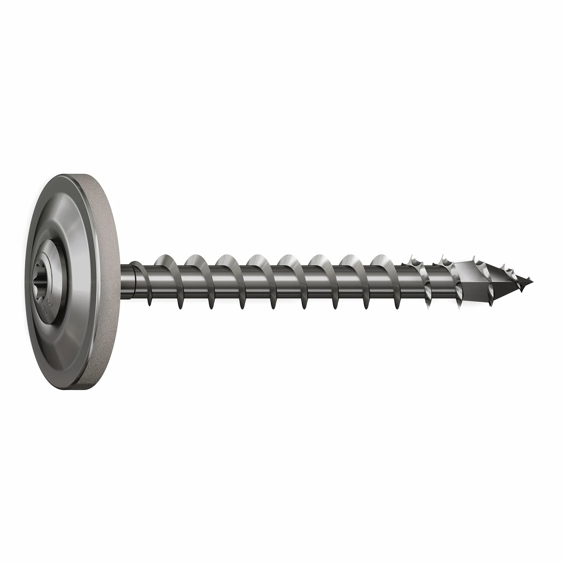 458700045556 wkręt do dyspensera, 4,5 x 55 mm, 70 sztuk, pełny gwint, łeb stożkowy soczewki, T-STAR plus T20, 4CUT, stal nierdzewna A2, podkładka uszczelniająca 15 mm