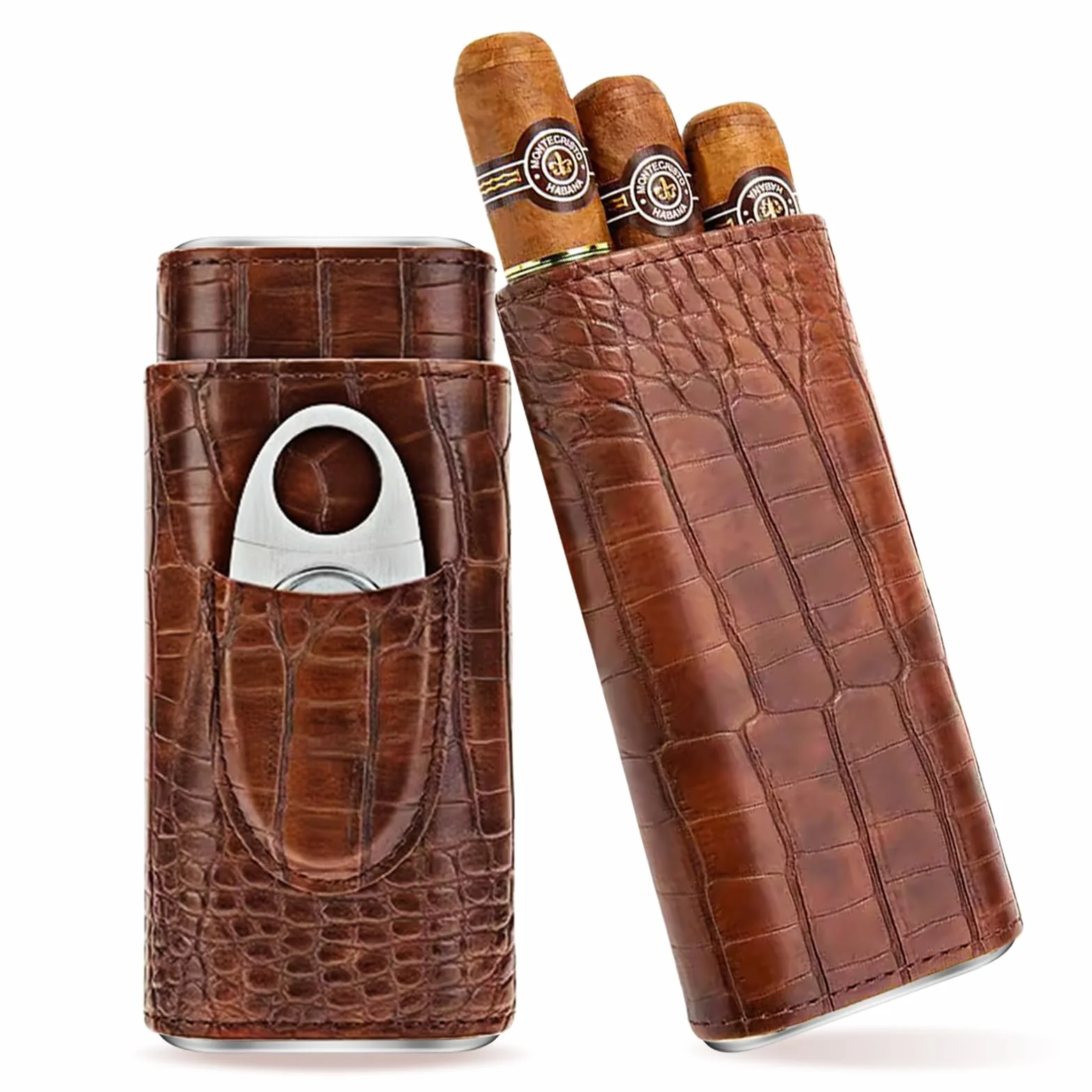 Przenośny humidor etui na cygara na 3 cygara