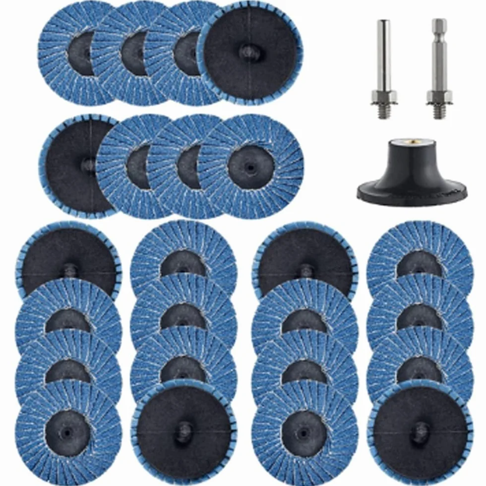 20 szt. Tarcze listkowe do szlifierki kątowej – tarcze szlifierskie 2” i 3” o ziarnistości 40/60/80/120 do metalu, drewna i nie tylko(50mm 60grit)
