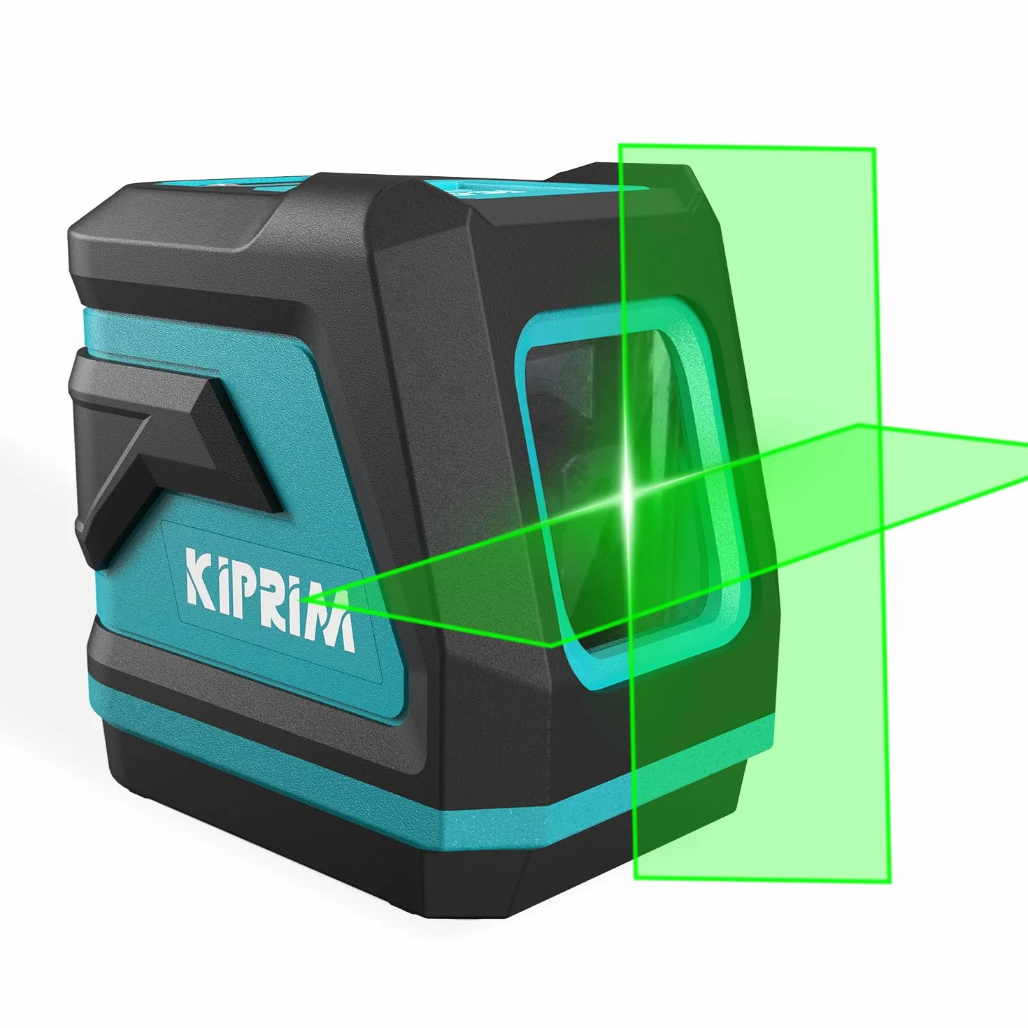 Kiprim LV8 Poziomica Laserowa Krzyżowa Zielona Regulowana Jasność Tryb Ręczny/Autonomiczny/Impulsowy Zestaw z Baterią i Torbą