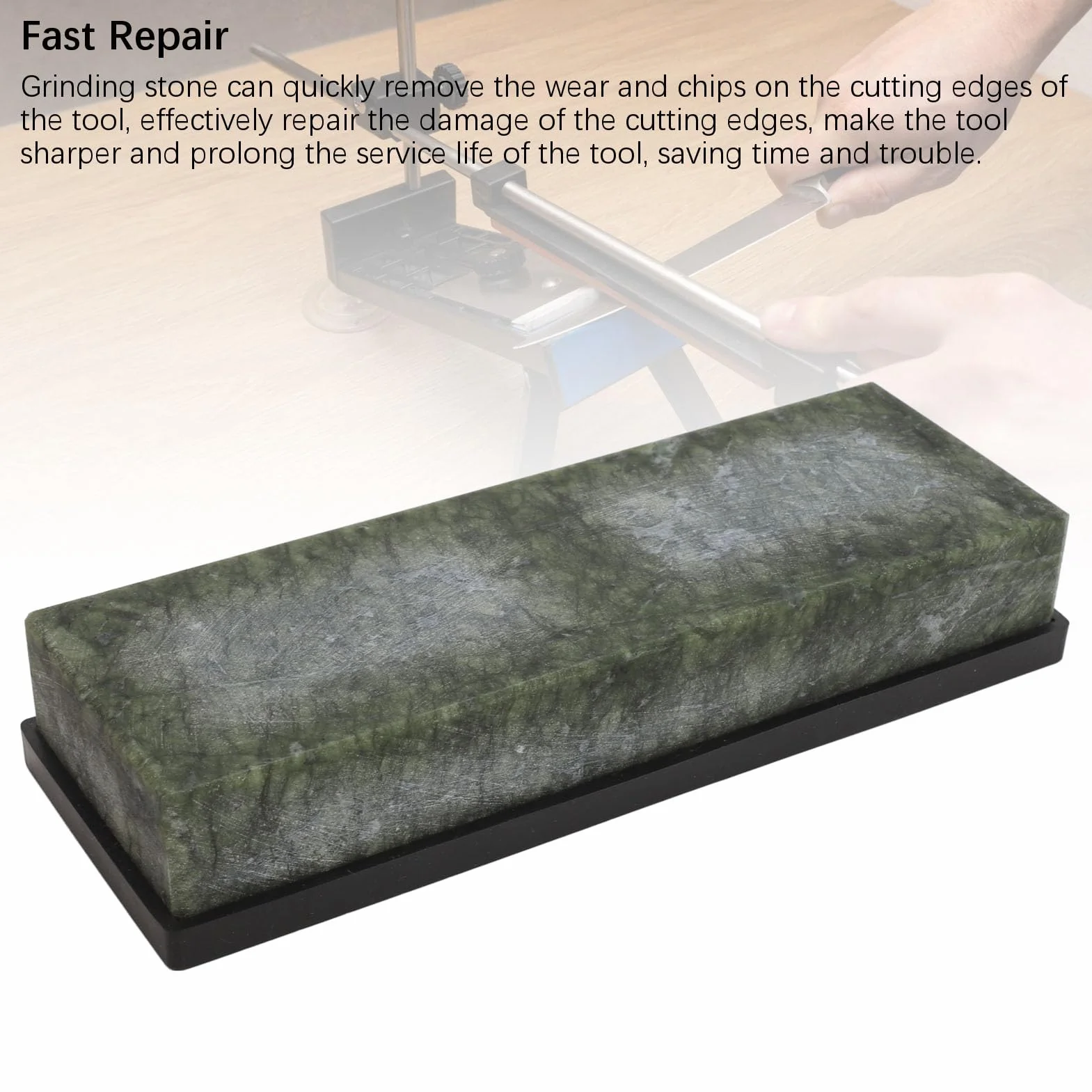 Green Whetstone 10000 Grit Wear Fine Polishing Grindstone Sharpener Honing Stone for Kitchen Woodworking Beauty Tools 6 x 3 x 18cm with 2 Protecting Covers