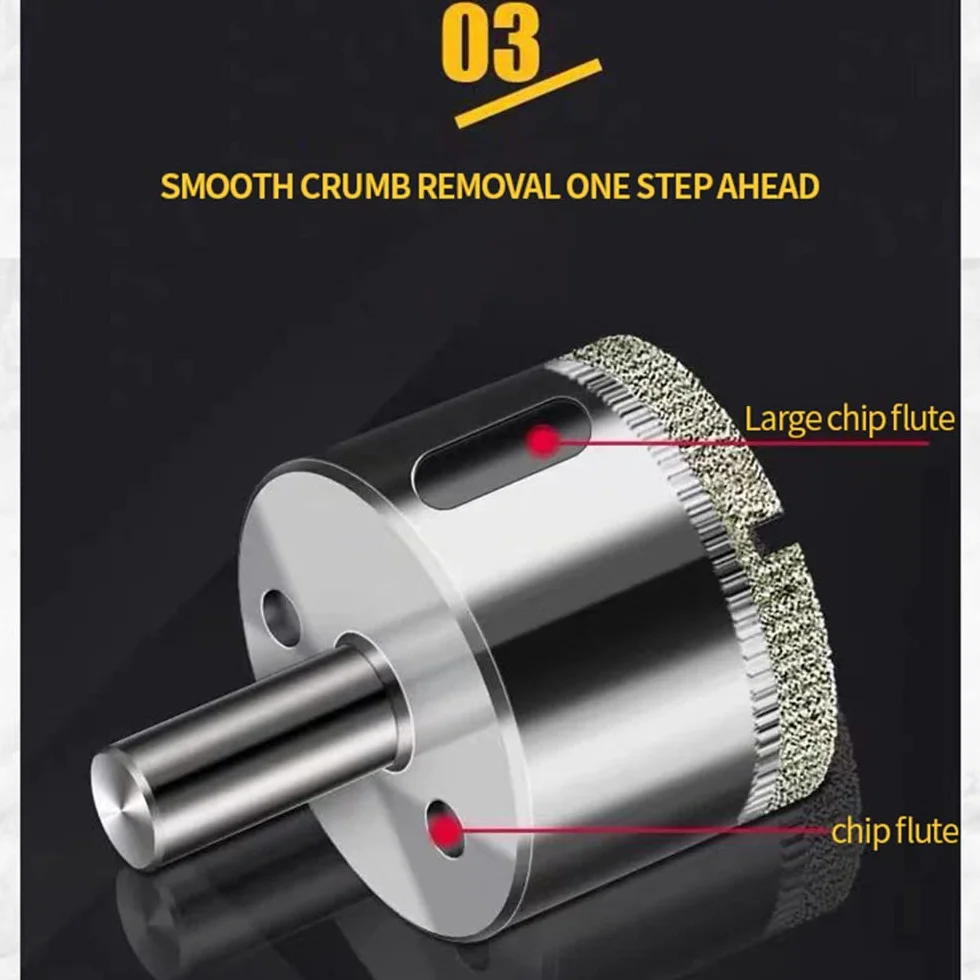 6-180mm diamentowe wiertło do szkła płytki marmurowe szklane ceramiczne otwornice wiertła narzędzia tnące wiertło diamentowe do elektronarzędzi, 140mm