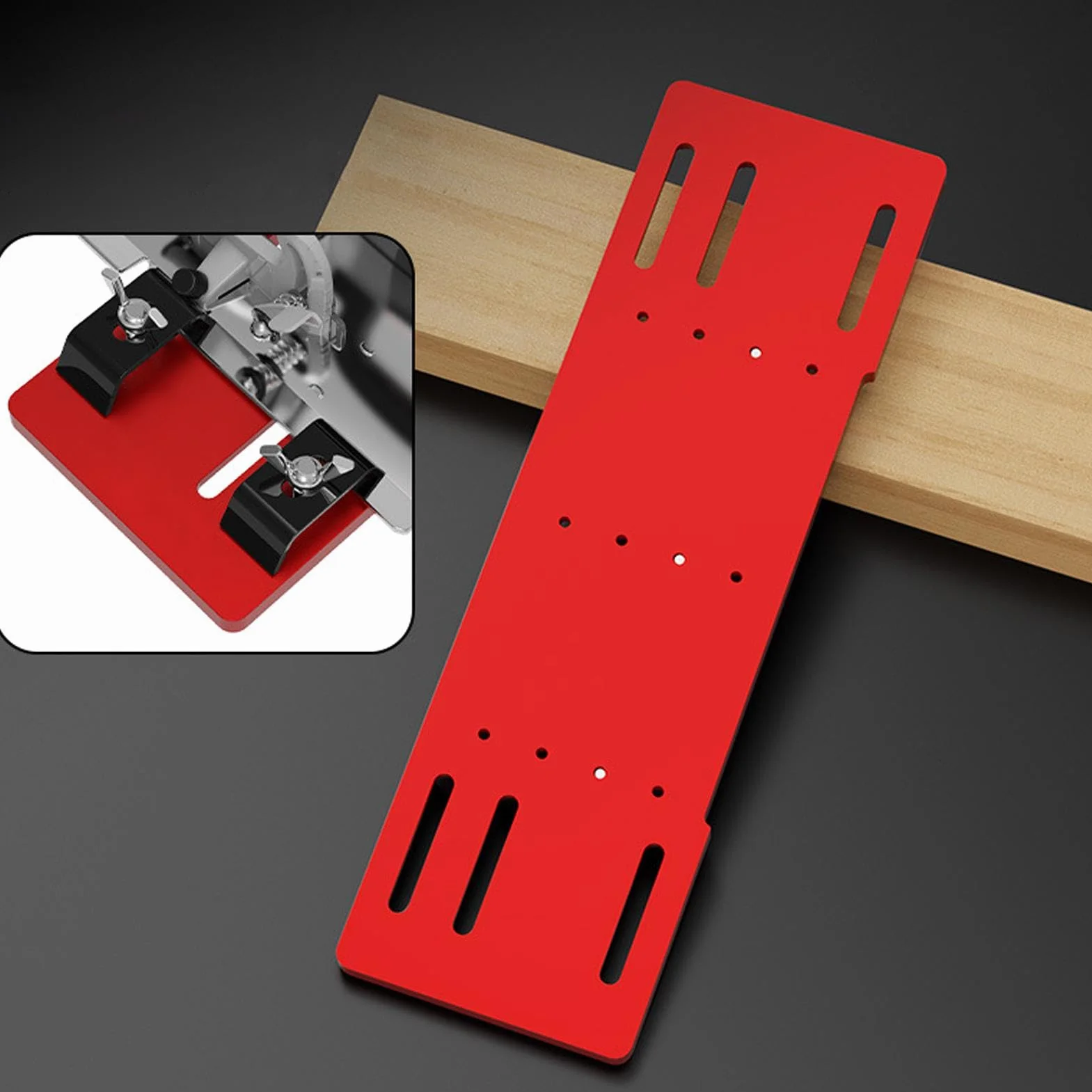Prowadnica piły, aluminiowe prowadnice tnące, regulowana deska pozycjonująca, zacisk z prostą krawędzią, 30 x 8 x 0,31 cm, zapewnia precyzyjne, proste cięcia bez konieczności wiercenia