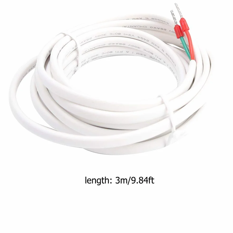 VOBOR Termostat sonda czujnikowa 3 m, sonda RTD, czujnik temperatury podłogowej, kabel sondy, ogrzewanie podłogowe, termostat, akcesoria do systemu ogrzewania podłogowego, termostatu
