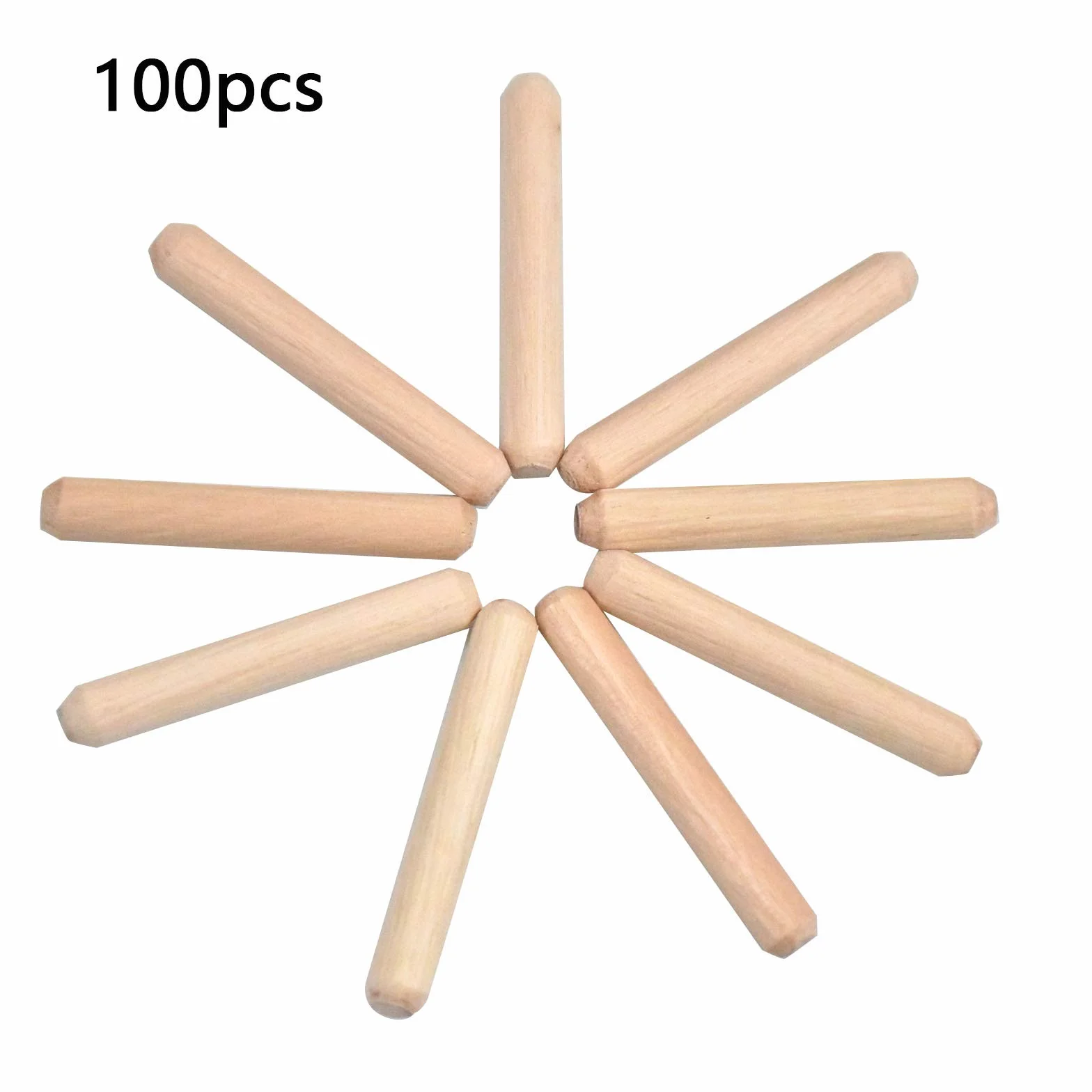 Drewniany kołek rozporowy z drewna bukowego, niewidoczna wtyczka do mebli DIY, dla amatorów mebli i stolarzy, 6 mm x 40 mm