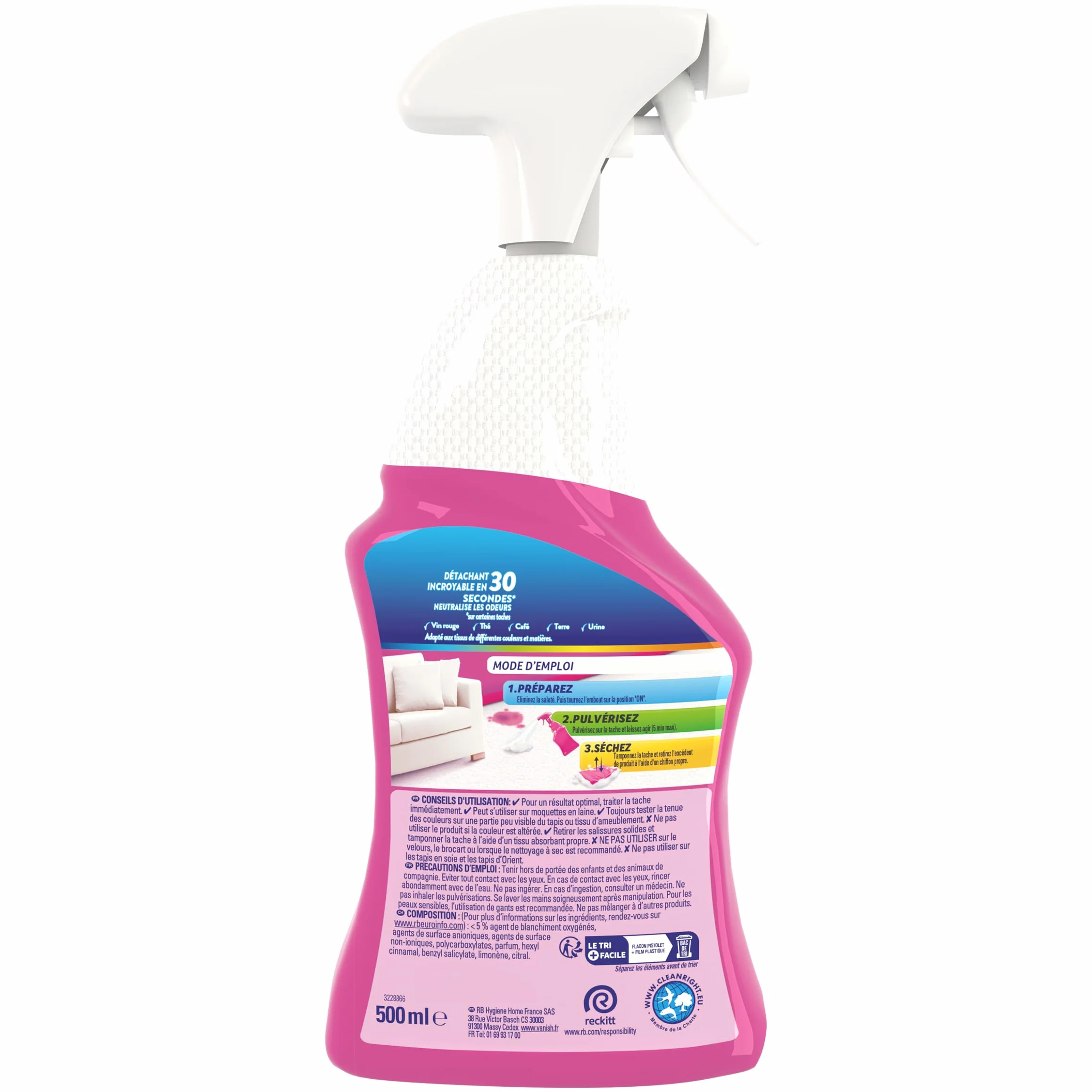 Vanish Vanish oxi action suchy pistolet do usuwania plam, 750 ml, spray 500 ml