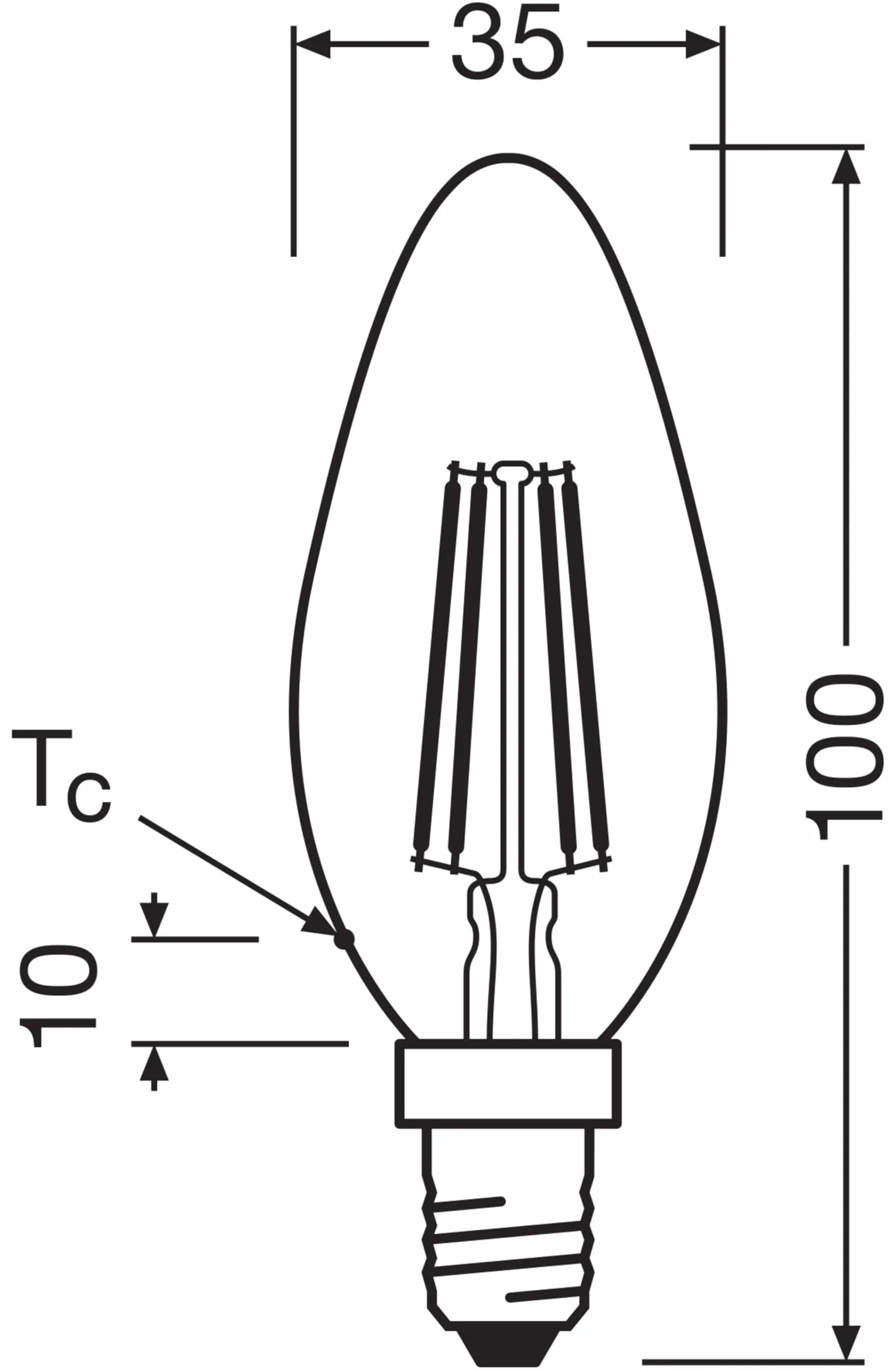OSRAM Lampa LED | Trzonek: E14 | Ciepły biały | 2700 K | 4 W | przezroczysta | LED BASE CLASSIC B [Klasa efektywności energetycznej A++]