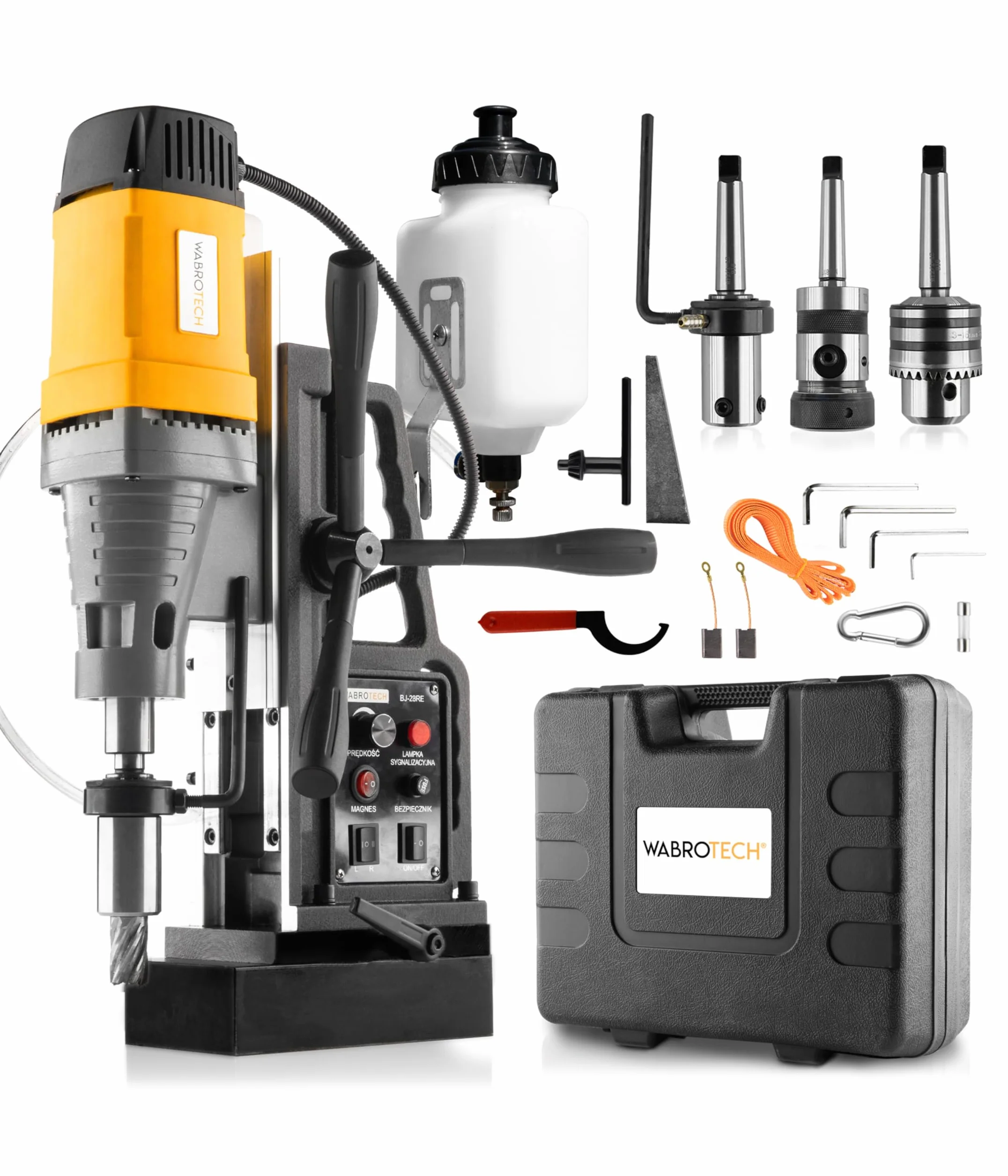 Wiertarka magnetyczna 2080W wiertarka rdzeniowa WABROTECH WT28RE (zestaw wielofunkcyjny)