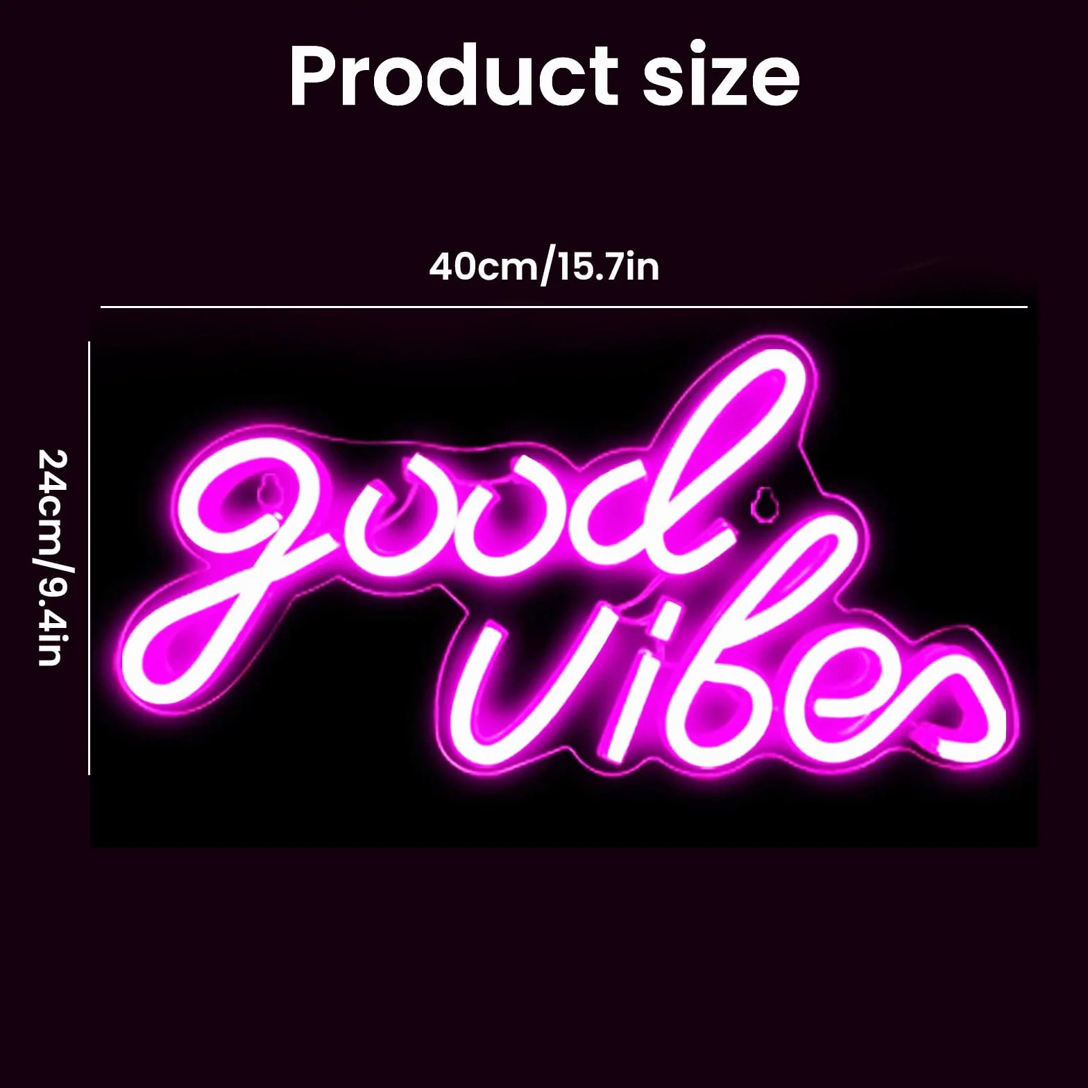 Good Vibes neonowy szyld LED, różowy Good Vibes neonowy szyld, prawdziwe akrylowe neonowe światło