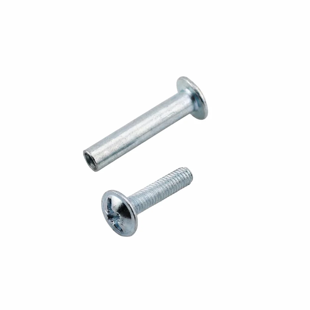 Zestaw śrub łączących do IKEA PAX, BILLY, VITVAL & INLÄGG – M4 łącznik meblowy z ocynkowanej stali, zamiennik do 100402 & 100644