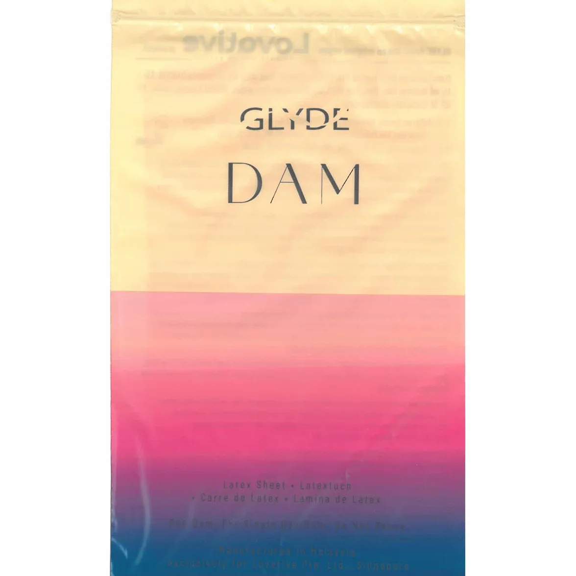 Glyde Dams STRAWBERRY – 4 lateksowe chusteczki ochronne – barwione na różowo – chusteczki do lizania o zapachu truskawkowym