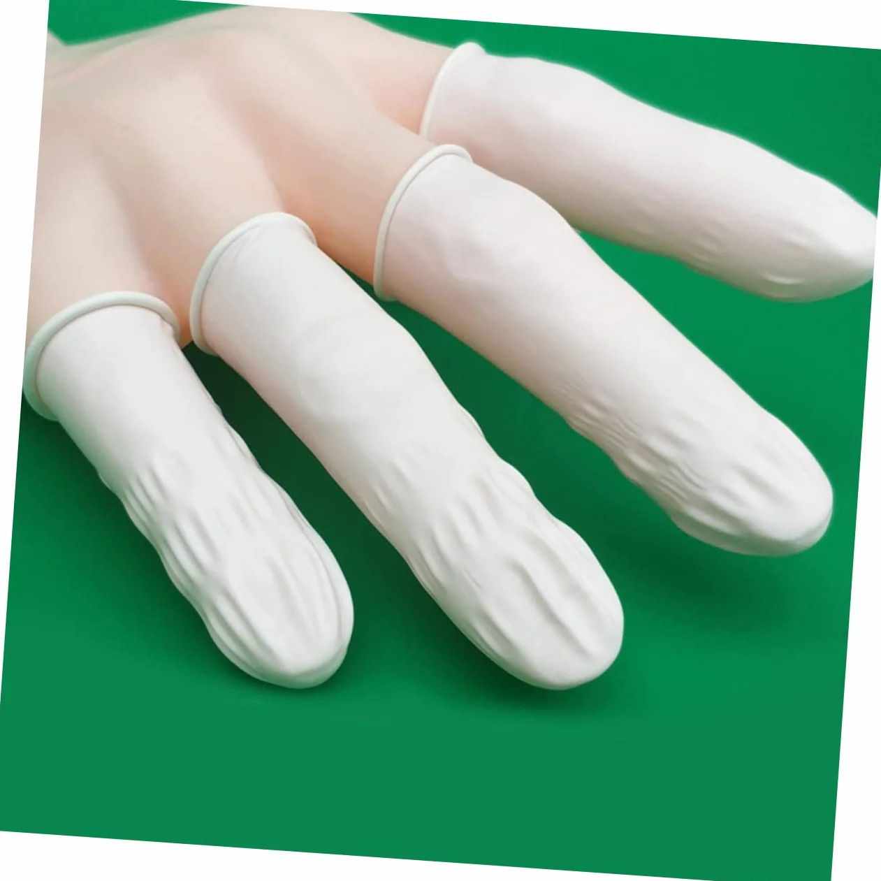 KOMBIUDA 830 Sztuk Anti Static Jednorazowe Zdobienia Paznokci Paluszki Lateksowe Palce Pokrywa Ochronna Małe Rękawiczki Protector Narzędzie Do Manicure DIY (500g)