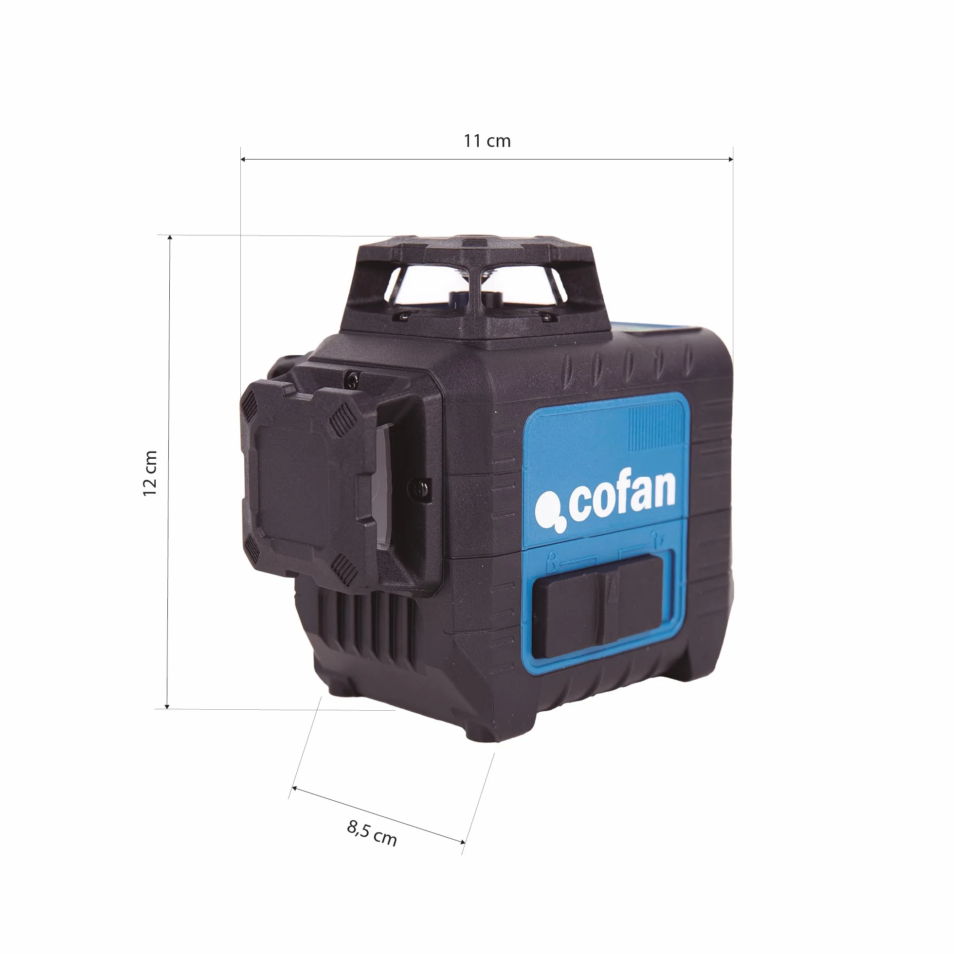 COFAN NIVEL LÁSER AUTONIVELANTE 30 M 3 X 360°, dla profesjonalistów i majsterkowiczów, idealny do warsztatu i napraw, 3 x 360