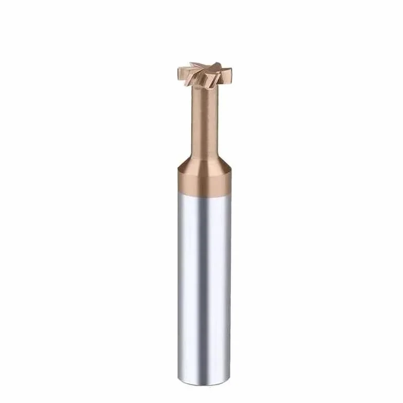 1 szt. Frez palcowy z węglika wolframu, frez do rowków w kształcie litery T, frezy do metalu i drewna, narzędzie do cięcia(H 3mm,Coating T Slot/D 8mm)